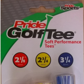 Pride Soft Performance Golf Tees - 3 pcs - Sizes - 2-1/8" / 2-3/4" / 3-1/4"